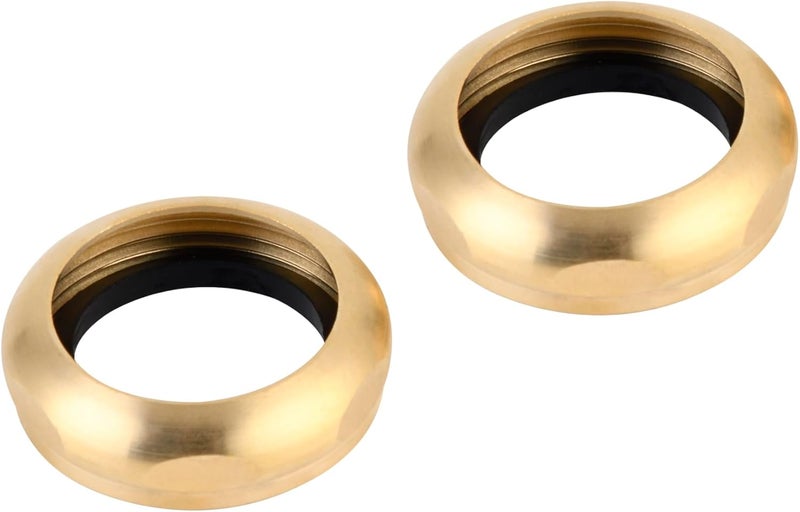 Zm Slip Joint Nut and Washer, Sink Drain Kits, Rough Brass, 1-1/4-Inch, 2 Pack - Image 1
